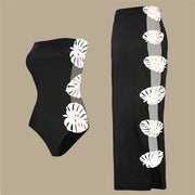 3Pcs Laser Cut Swimsuit Women Sexy Bikini Push Up Swimwear High Waisted Biquini Female Hollow Bathing Suit Bodysuit Beachwear
