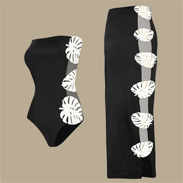 3Pcs Laser Cut Swimsuit Women Sexy Bikini Push Up Swimwear High Waisted Biquini Female Hollow Bathing Suit Bodysuit Beachwear