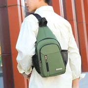 Eye-Catching Men's Chest Bag Casual Single Shoulder Crossbody Waterproof Mobile Phone Bag for Outdoor Activities