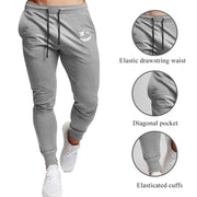 Men's Smiling Face Printed Sports Pants Casual Breathable Training Fitness Jogging Thin Eye-Catching Anime Sportswear