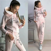 Women Hooded Pullover Hoodies and Pants Suit Outfits ,Tracksuits