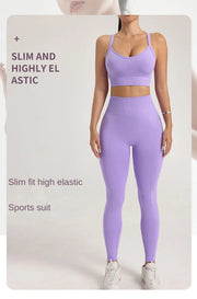 Women's High-Waist Yoga Leggings Quick Dry Breathable Sports Underwear Fitness Training Pants in Assorted Colors by NAQIYAYABEI