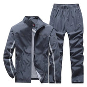 Men's Tracksuit , Running Sets , Jogging Sports Jacket+Pants Sweatsuit