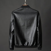 Men Pu Leather Jacket Trend Casual Fit Slim