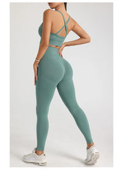 Women's High-Waist Yoga Leggings Quick Dry Breathable Sports Underwear Fitness Training Pants in Assorted Colors by NAQIYAYABEI