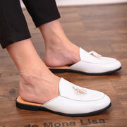 Men mules  leather  casual fashion Slippers