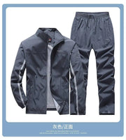 Men's Tracksuit , Running Sets , Jogging Sports Jacket+Pants Sweatsuit