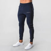 Men's Muscle Fitness Running Pants Outdoor Exercise Training Small Foot Workout Wolf King Design Casual Skinny Cotton Trousers