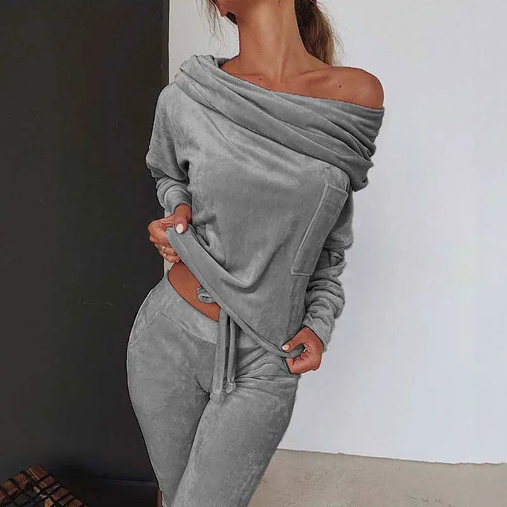 Eye-Catching Women Sports Suit Zip-Up Hoodie Jacket Sweater with Pants Casual Tracksuit for Running Sets