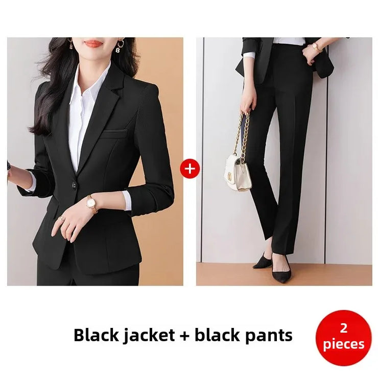 Elegant Black Western-Style Suit Jacket for Women Professional Fashionable Workwear Ideal for Interviews And Office Settings