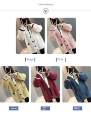 Women's Mid Length Long Length Spring and Autumn Sweater Knitted Cardigan