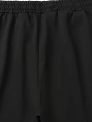 Men's Casual Color Block Zip Pocket Drawstring Sweatpants Skinny Sports Trousers Polyester Four Seasons Wear