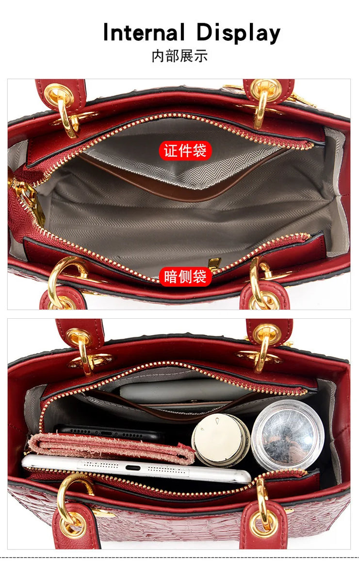 Women High Quality Luxury Brand Designer Leather Handbags