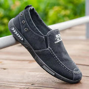 Men's Canvas Slip-On Casual Shoes Denim Breathable Driving Moccasin Soft Insole Lightweight Outdoor Sneakers