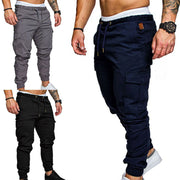 Men's 3XL Fitness Jogger Pants Soft Cotton Polyester Drawstring Harem Gym Workout Sweatpants for Autumn Running Bodybuilding