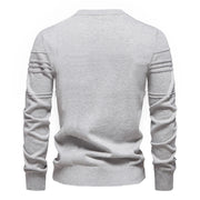 Eye-Catching Men's Crewneck Pullover Sweater Knitted Cotton Striped for Autumn Winter Warm and Quality