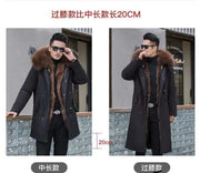 New imitation fox fur grass oversized plush men's coat, medium length autumn and winter Size 4XL