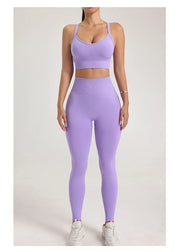 Women's High-Waist Yoga Leggings Quick Dry Breathable Sports Underwear Fitness Training Pants in Assorted Colors by NAQIYAYABEI