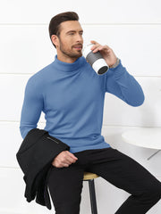 high neck knitted sweater slim fit casual long sleeve pullover