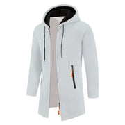 Men's Oversize Long Sleeve Sweatshirt Hooded Zipper Autumn Winter Warm Jacket Coat Casual Outdoor Knit Streetwear Top
