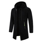 Men's Oversize Long Sleeve Sweatshirt Hooded Zipper Autumn Winter Warm Jacket Coat Casual Outdoor Knit Streetwear Top