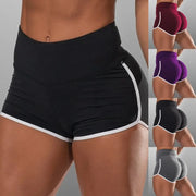 Women's Summer Low-Waist Stretchy Yoga Shorts Skinny Slim Fit Casual Gym Sports Clothing with Regular Block Tatting Craft