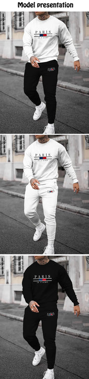 Trendy New Sweatshirt Sweatpants Set Men's Loose Casual Fit , Tracksuit, Jogging Suit