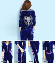 Women Tracksuit , Sportswear Zipper Hoodies Jacket+Pants Jogging Suit