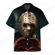 Men's Halloween Hawaiian Shirts Chucky Michael Myers 3d Print Shirts