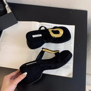Women's High-Heeled Rubber Flip Flops Slippers Soft Platform Wedge Luxury Slides Comfortable Designer Fashion Hawaiian Style