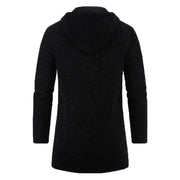 Men's Oversize Long Sleeve Sweatshirt Hooded Zipper Autumn Winter Warm Jacket Coat Casual Outdoor Knit Streetwear Top