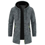 Men's Oversize Long Sleeve Sweatshirt Hooded Zipper Autumn Winter Warm Jacket Coat Casual Outdoor Knit Streetwear Top