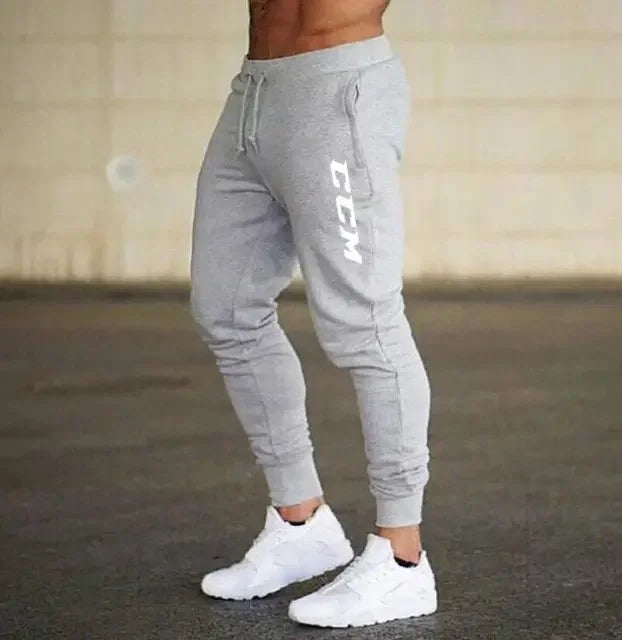 Men Printed Joggers Sweatpants Breathable Casual Sport Fitness Gym Trousers Autumn Running Pants with Pockets Drawstring Closure