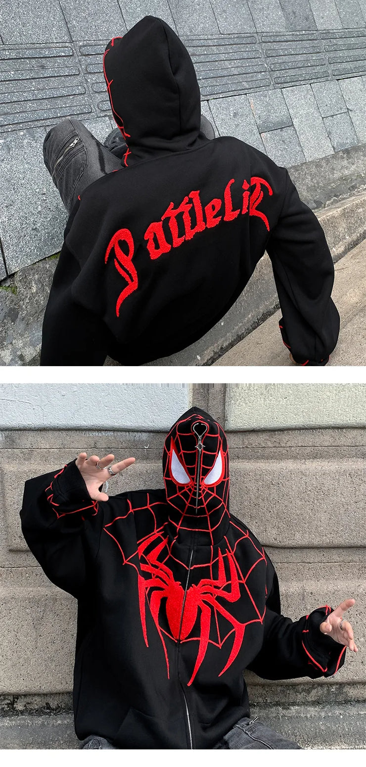 Halloween Spiderman Hoodies  Loose Comfortable Clothes Superhero Spider Man T