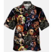 Men's Halloween Hawaiian Shirts Chucky Michael Myers 3d Print Shirts