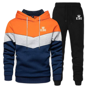 Men's Tracksuit Running Casual Hoodies Sweatpants Two Piece Sets Winter Sports Suit Outdoor Sweatshirt Set