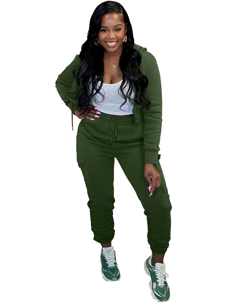 Women Sport Suit Matching Tracksuit Casual Top and Pants Sets  Regular and  Plus Size