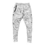 Summer Men's Slim Fit Sweatpants Pants Solid Color Elastic Waist Outdoor Running Training Casual Cargo Midweight Polyester