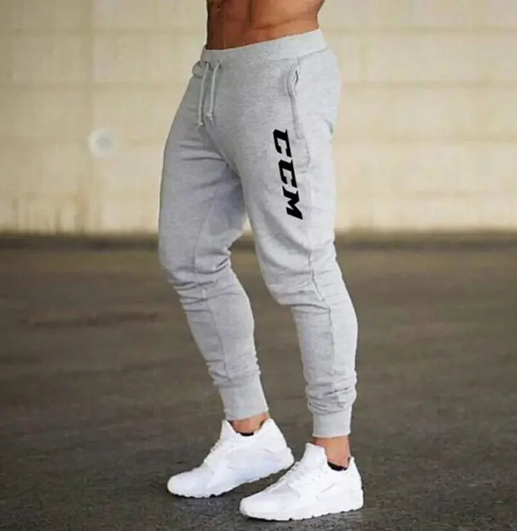 Men Printed Joggers Sweatpants Breathable Casual Sport Fitness Gym Trousers Autumn Running Pants with Pockets Drawstring Closure