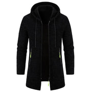 Men's Oversize Long Sleeve Sweatshirt Hooded Zipper Autumn Winter Warm Jacket Coat Casual Outdoor Knit Streetwear Top