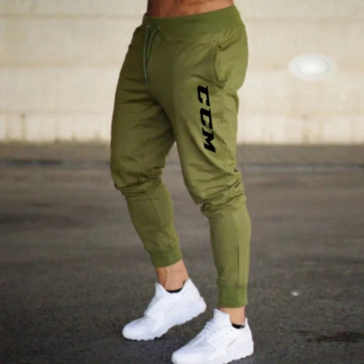 Men Printed Joggers Sweatpants Breathable Casual Sport Fitness Gym Trousers Autumn Running Pants with Pockets Drawstring Closure