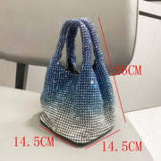 Hand-held Bucket Crystal Single Shoulder Cross-body Small Bag Handbag