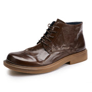 Men's Grab Pattern Business Casual High-top Martin Boots