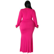 Women's Long Sleeve Pleated Dress