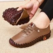 Women's Beige & Burgundy Round-Toe Casual Shoes Comfortable All-Season Synthetic Upper Cushioned PVC Sole for Square Dance Daily Wear Hand Washable