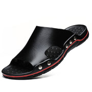 Slippers Men's Summer Leather Casual Tide Sandals Non-slip