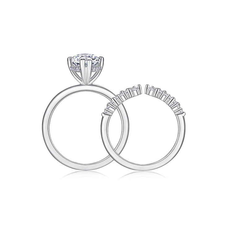 Star Eye Ring - Set With Top-quality Moissanite S925 In Silver And Platinum-plated, This Wedding Ring Can Be Inspected With A Diamond Pen