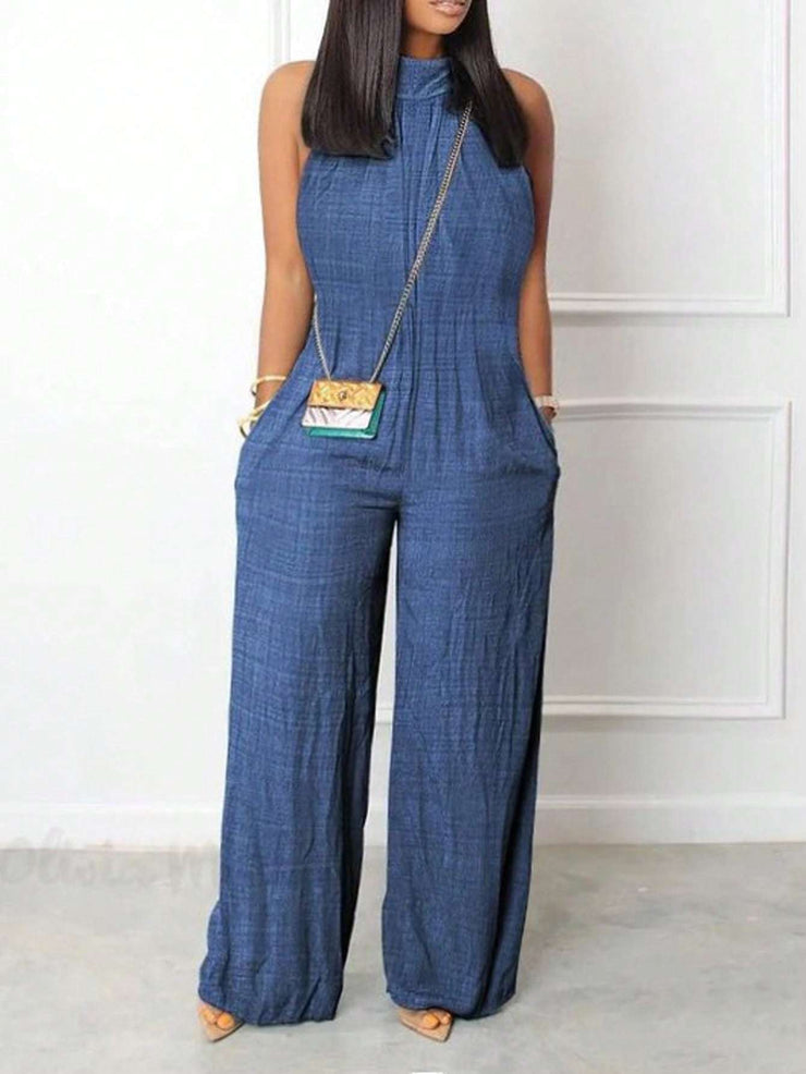 Sleeveless Halter Ruffled Young Women&