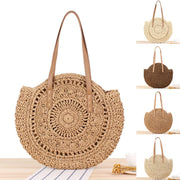 Fluid Apparel Shop Handbags Simple Round Shoulder Bag Straw Handbag Summer Beach Bags