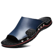 Fluid Apparel Shop Sandals, Slippers Blue / 38 Slippers Men's Summer Leather Casual Tide Sandals Non-slip